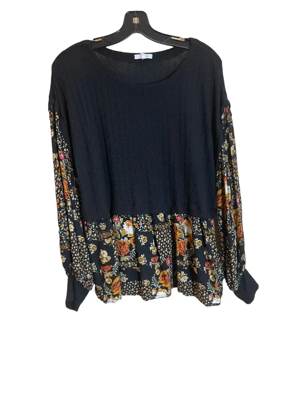 Top Long Sleeve By Maurices In Black, Size: 1x