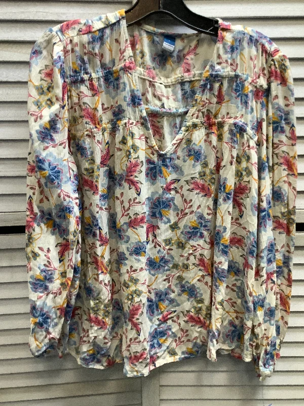 Top Long Sleeve By Old Navy In Multi-colored, Size: L