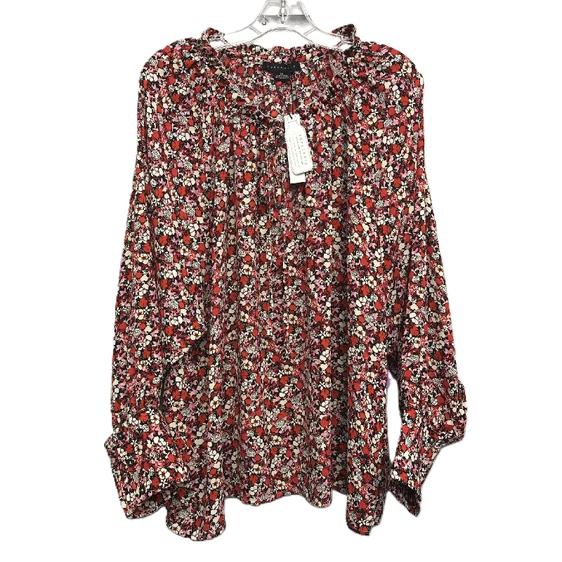 Top Long Sleeve By Sanctuary In Black & Red, Size: 2x