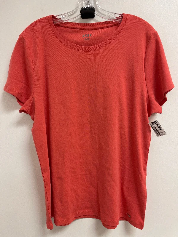 Top Short Sleeve Basic By Dkny In Orange, Size: 2x