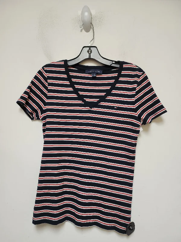 Top Short Sleeve Basic By Tommy Hilfiger In Striped Pattern, Size: M