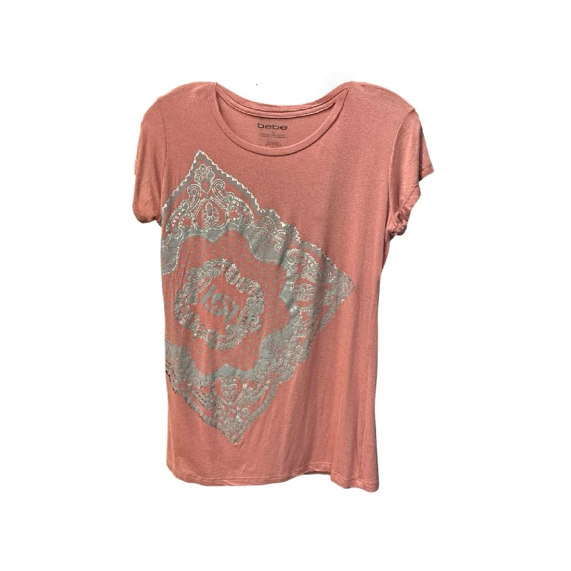 Top Short Sleeve By Bebe In Pink, Size: M