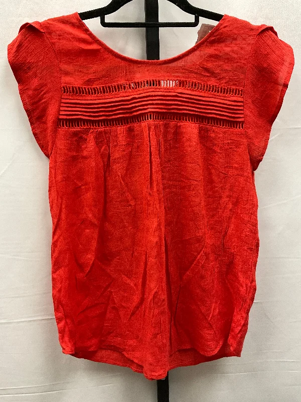 Top Short Sleeve By Clothes Mentor In Orange, Size: M