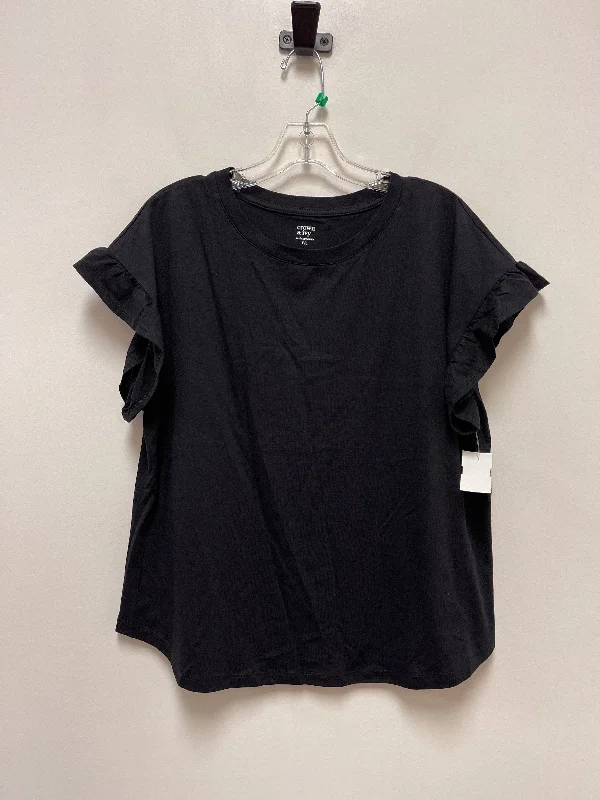 Top Short Sleeve By Crown And Ivy In Black, Size: L