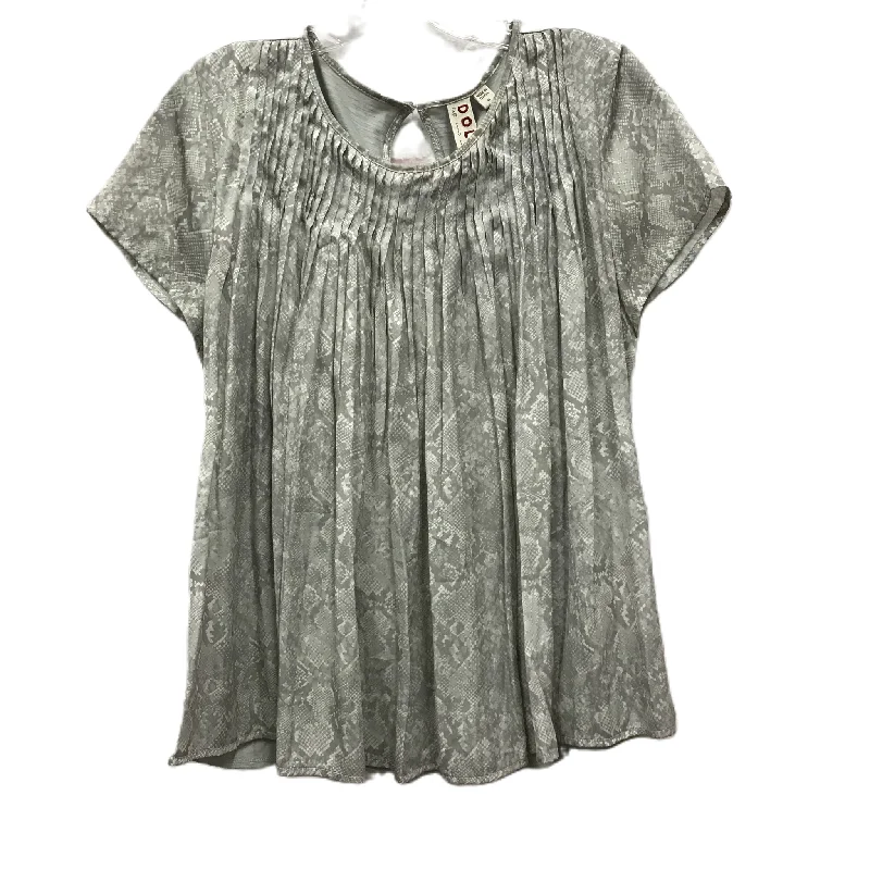 Top Short Sleeve By Dolan Left Coast In Grey, Size: M