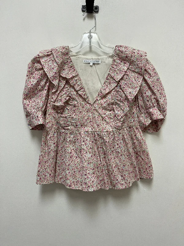 Top Short Sleeve By English Factory In Floral Print, Size: S