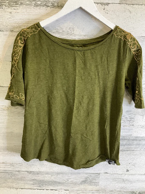 Top Short Sleeve By Loft In Green, Size: M