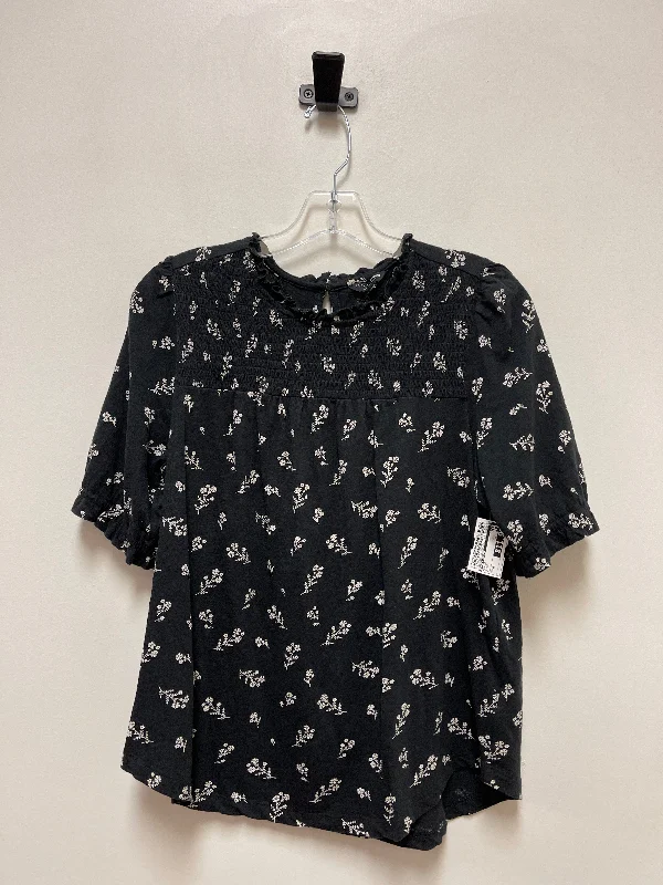 Top Short Sleeve By Lucky Brand In Black, Size: M