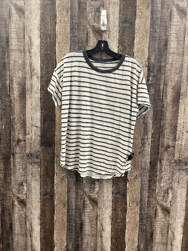 Top Short Sleeve By Madewell In Striped Pattern, Size: Xl