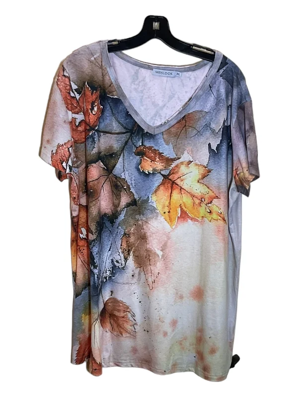 Top Short Sleeve By Misslook In Multi-colored, Size: Xl