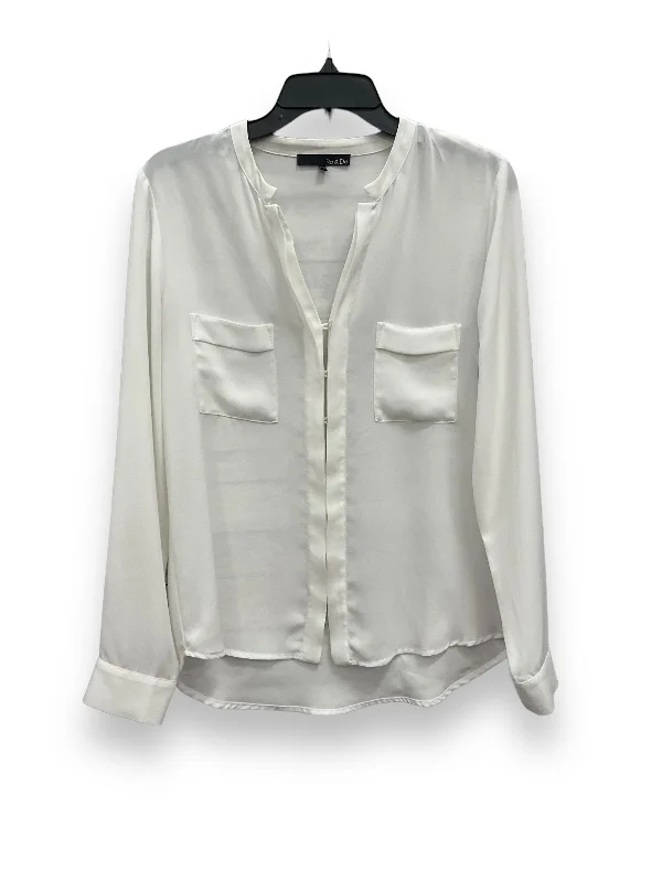 White Blouse Long Sleeve Ro & De, Size S