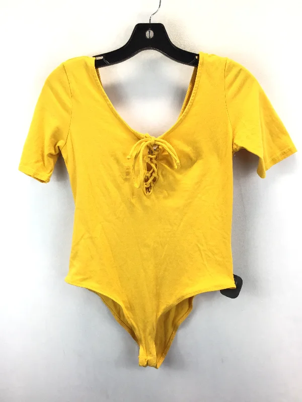 Yellow Bodysuit Ambiance Apparel, Size L