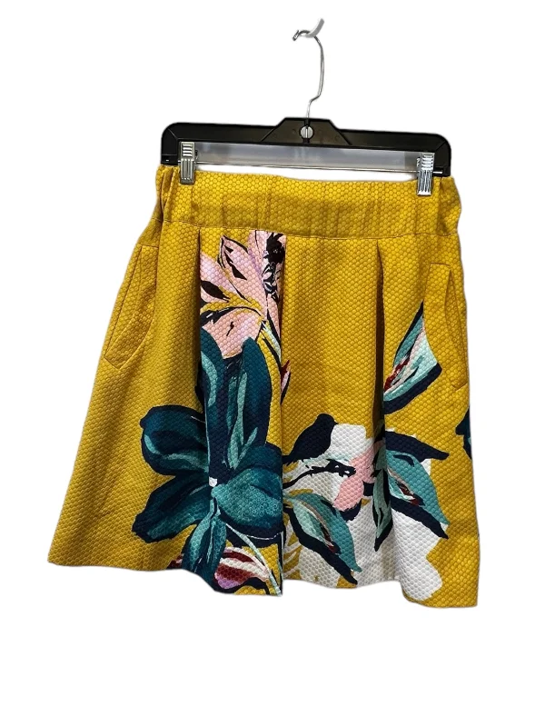 Yellow Skirt Designer Maeve, Size 8