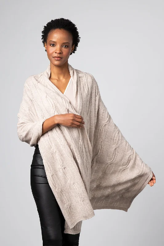 Kinross Cashmere Luxe Cable Wrap