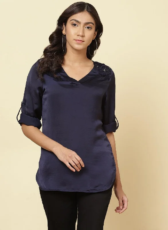 Midnight Blue Jashn Top