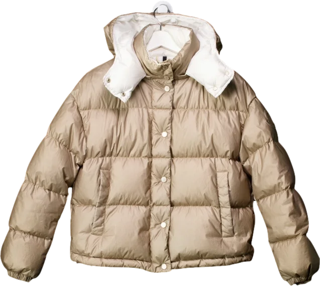 Moncler Metallic Beige Daos Down Jacket UK XXS