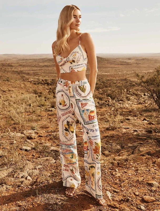 Saige Printed Wide Leg Pants