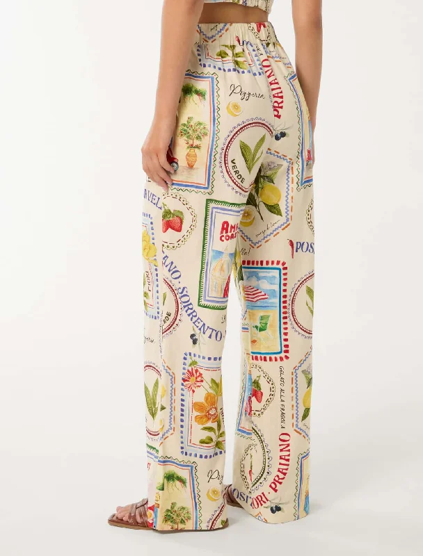 Saige Printed Wide Leg Pants