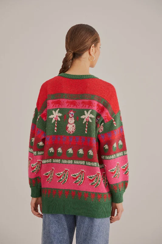 Tropical Christmas Ainika Cardigan